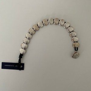 Silver disc bracelet